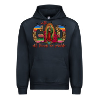 Navy with god all things are possible lady of guadalupe Urban Hoodie - Jasminsmagicworld