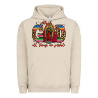 Pigment French Oak with god all things are possible lady of guadalupe Urban Hoodie - Jasminsmagicworld