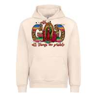 Sandshell with god all things are possible lady of guadalupe Urban Hoodie - Jasminsmagicworld
