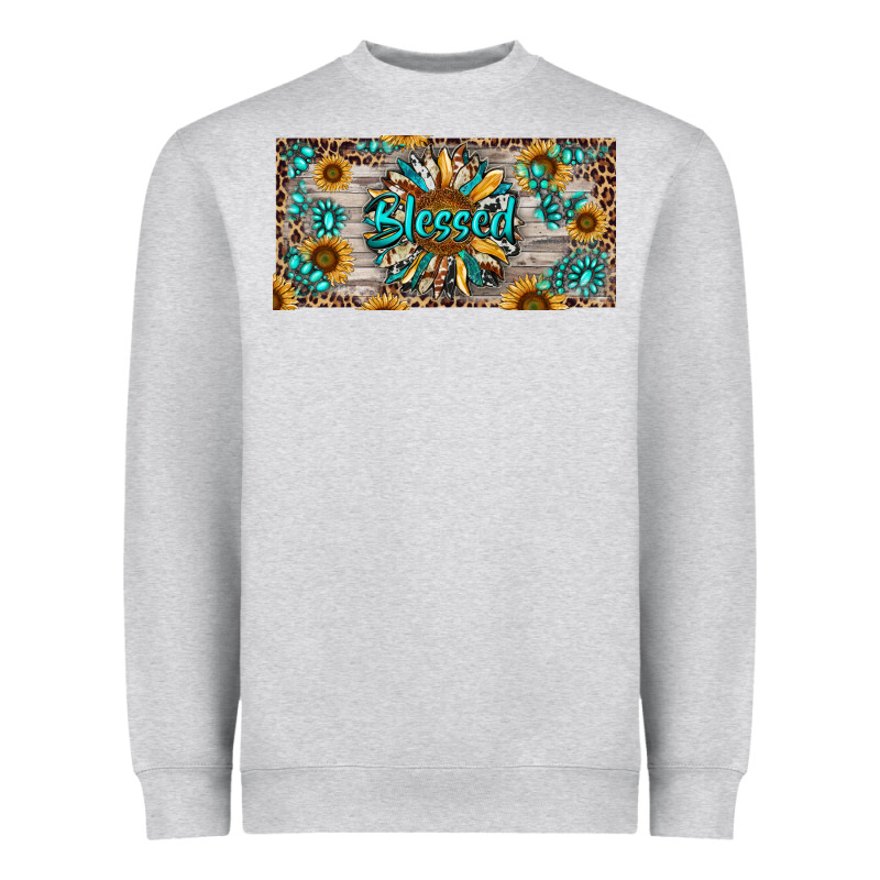 Blessed With Sunflower And Gemstone Heavyweight Sweatshirt by RanaPortraitStore | Teevron
