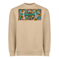 Mushroom Blessed With Sunflower And Gemstone Heavyweight Sweatshirt - RanaPortraitStore