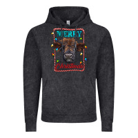 Vintage Black Merry Christmas Calf Vintage Hoodie - RanaPortraitStore