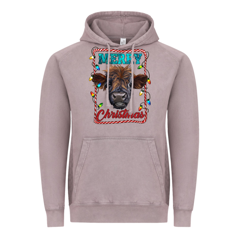 Merry Christmas Calf Vintage Hoodie by RanaPortraitStore | Teevron