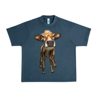 Midnight Navy heifer cow Urban Heavy Tee - RanaPortraitStore