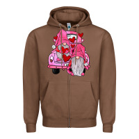 Chestnut farm truck,gnomies valentines Zipper Hoodie - JahusDesignShop
