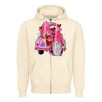 Sandshell farm truck,gnomies valentines Zipper Hoodie - JahusDesignShop