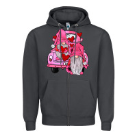Smoke farm truck,gnomies valentines Zipper Hoodie - JahusDesignShop