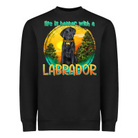 Black life is better with a labrador Heavyweight Sweatshirt - texasbilliewilder