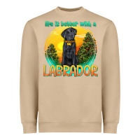 Mushroom life is better with a labrador Heavyweight Sweatshirt - texasbilliewilder