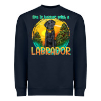 Navy life is better with a labrador Heavyweight Sweatshirt - texasbilliewilder