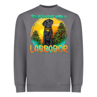 Storm life is better with a labrador Heavyweight Sweatshirt - texasbilliewilder