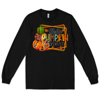 Black hello pumpkin season Long Sleeve Tee - RacoonDesign
