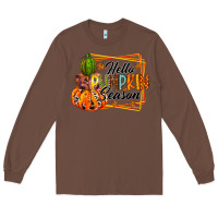 Chestnut hello pumpkin season Long Sleeve Tee - RacoonDesign