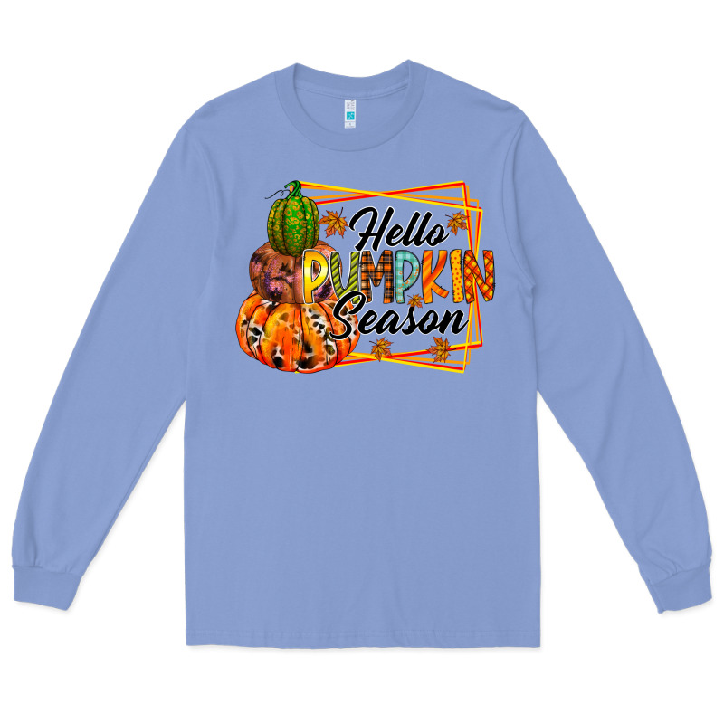 Hello Pumpkin Season Long Sleeve Tee by RacoonDesign | Teevron