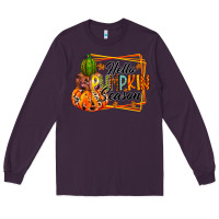 Plum hello pumpkin season Long Sleeve Tee - RacoonDesign
