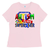 Bubblegum Pink autism is my superpower Ladies Tee - AdoDesignShop