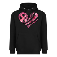 Black breast cancer awareness heart Heavyweight Hoodie - Jasminsmagicworld