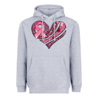 Heather Grey breast cancer awareness heart Heavyweight Hoodie - Jasminsmagicworld