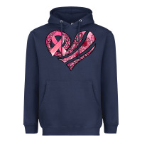 Navy breast cancer awareness heart Heavyweight Hoodie - Jasminsmagicworld