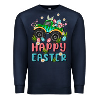 Navy easter monster truck Premium Sweatshirt - MaliasSmallBusiness