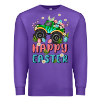 Purple easter monster truck Premium Sweatshirt - MaliasSmallBusiness