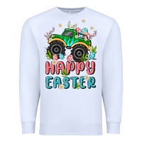 White easter monster truck Premium Sweatshirt - MaliasSmallBusiness