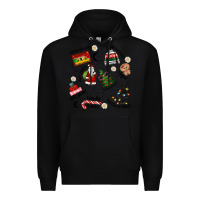 Black Merry Christmas Premium Hoodie - MaliasSmallBusiness