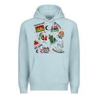 Blue Mist Merry Christmas Premium Hoodie - MaliasSmallBusiness