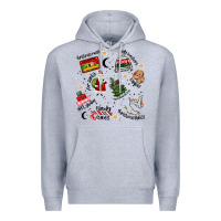 Heather Grey Merry Christmas Premium Hoodie - MaliasSmallBusiness