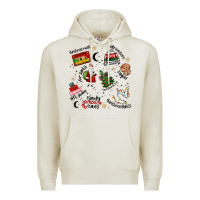 Oatmeal Heather Merry Christmas Premium Hoodie - MaliasSmallBusiness