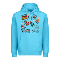 Ocean Blue Merry Christmas Premium Hoodie - MaliasSmallBusiness