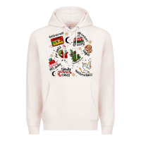Pale Pink Merry Christmas Premium Hoodie - MaliasSmallBusiness