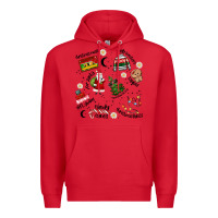 Red Merry Christmas Premium Hoodie - MaliasSmallBusiness
