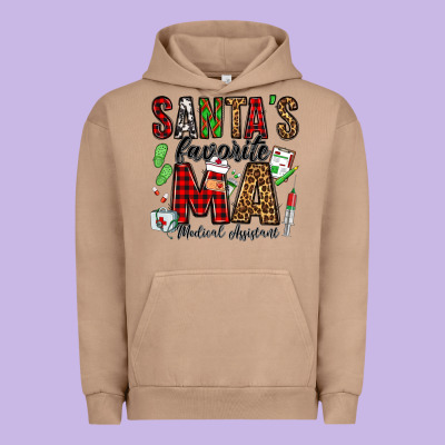Santa's Favorite Ma Medical Assistant Urban Hoodie Designed By Jasminsmagicworld