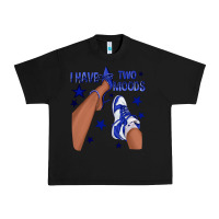 Black I Have Two Moods Royal Blue Sneakers Afro Girl Urban Heavy Tee - texasbilliewilder