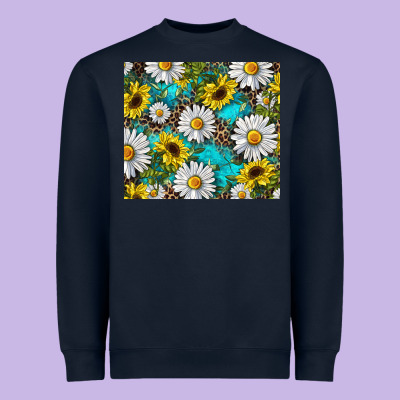 Heavyweight Sweatshirt Daisy and sunflower