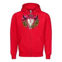Red bull skull cactus valentines Zipper Hoodie - JahusDesignShop
