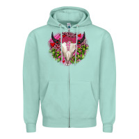 Seafoam bull skull cactus valentines Zipper Hoodie - JahusDesignShop