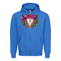 True Royal bull skull cactus valentines Zipper Hoodie - JahusDesignShop