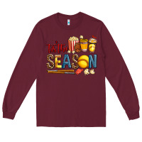 Burgundy tis the season softball Long Sleeve Tee - AdoDesignShop