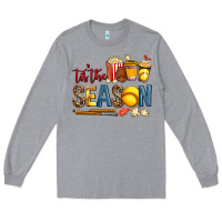 Heather Grey tis the season softball Long Sleeve Tee - AdoDesignShop