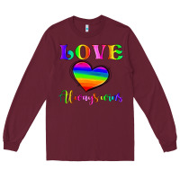 Burgundy love always wins Long Sleeve Tee - HRA Design Shop