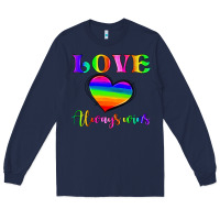 Navy love always wins Long Sleeve Tee - HRA Design Shop