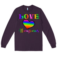 Plum love always wins Long Sleeve Tee - HRA Design Shop