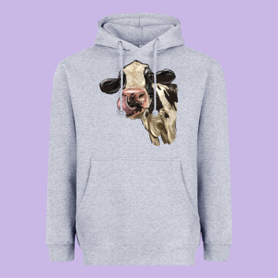 Cute Holstein Heifer Heavyweight Hoodie Designed By Lillyallendesigns