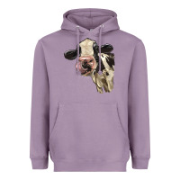 Lavender Cute Holstein Heifer Heavyweight Hoodie - LillyAllenDesigns