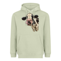 Matcha Cute Holstein Heifer Heavyweight Hoodie - LillyAllenDesigns