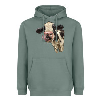 Sage Cute Holstein Heifer Heavyweight Hoodie - LillyAllenDesigns