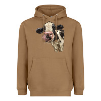 Toasted Coconut Cute Holstein Heifer Heavyweight Hoodie - LillyAllenDesigns