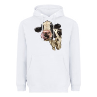 White Cute Holstein Heifer Heavyweight Hoodie - LillyAllenDesigns